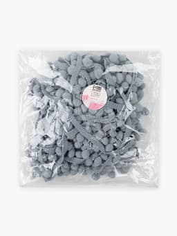 Тесьма декоративная с помпонами, 25±5 мм, 8±0.5 м, серая