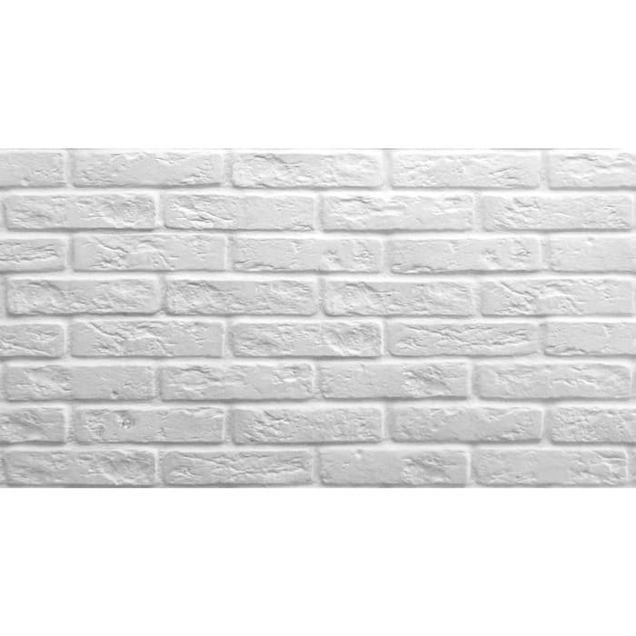 Гипсовая плитка усиленная «Барселона», цвет белый, 1 м²