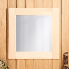 Зеркало для бани и сауны «Лёгкое», 50×50 см, в деревянной раме