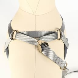 Шлейка с поводком, S, ОШ 20-40 см, ОГ 30-44 см, поводок 120×1 см, серая