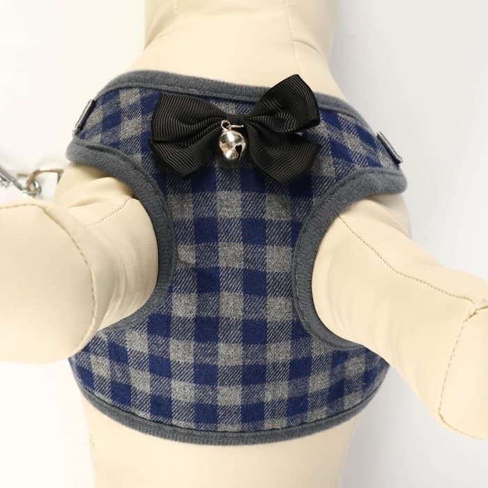 Шлейка с поводком, S, ОШ 20-40 см, ОГ 30-44 см, поводок 120×1 см, серая