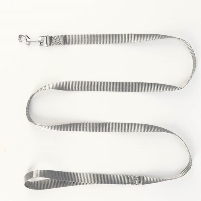 Шлейка с поводком, S, ОШ 20-40 см, ОГ 30-44 см, поводок 120×1 см, серая