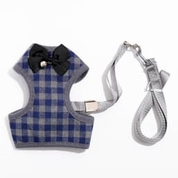 Шлейка с поводком, S, ОШ 20-40 см, ОГ 30-44 см, поводок 120×1 см, серая