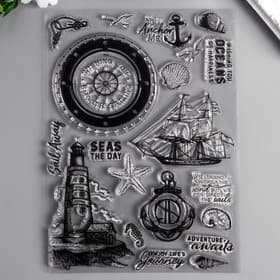 Силиконовый штамп для творчества «Морское приключение», 21×15 см