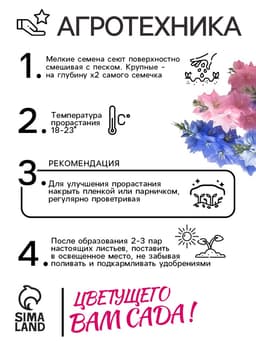 Семена цветов Дельфиниум «Махровый», 0.05 г
