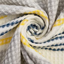 Полотенце банное вафельное «Этель» Waffle, 70×140 см, 100% хлопок, 280 г/м², жёлто-синее