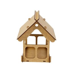 Кормушка - конструктор из ХДФ для птиц «Домик», своими руками, 17×13×19.5 см, Greengo