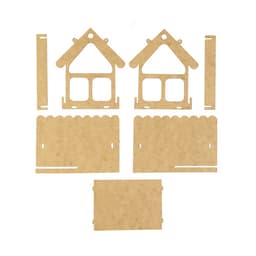 Кормушка - конструктор из ХДФ для птиц «Домик», своими руками, 17×13×19.5 см, Greengo