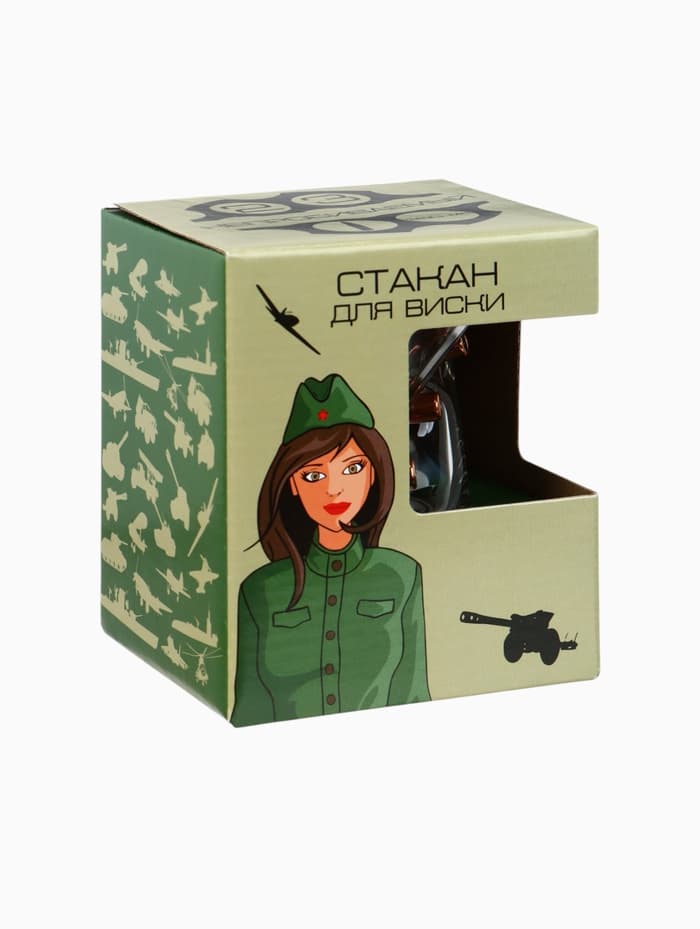 Стакан граненый с пулей «Непробиваемый», для виски, 250 мл