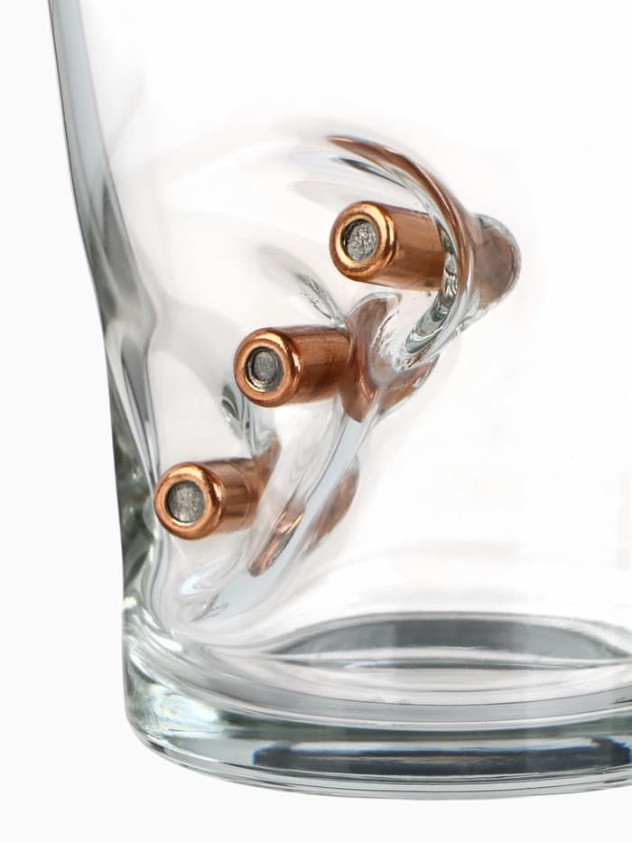 Стакан граненый с пулей «Непробиваемый», для виски, 250 мл