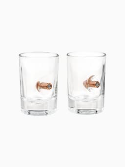 Стопки непробиваемые с пулей «С 23 февраля», набор 2 шт., 50 мл