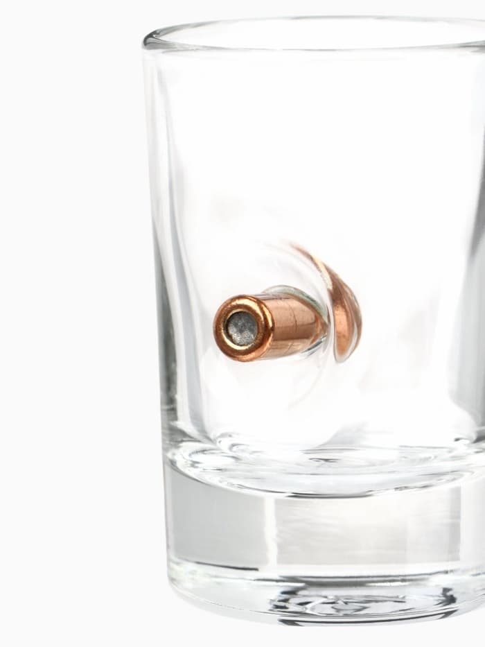 Стопки непробиваемые с пулей «С 23 февраля», набор 2 шт., 50 мл