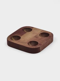 Подставка для яиц и кекса Adelica, 4 отделения, 13×13×1.8 см, дерево массив берёзы