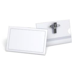 Бейдж горизонтальный 90×57 мм ErichKrause, пластик, с металлическим зажимом и булавкой