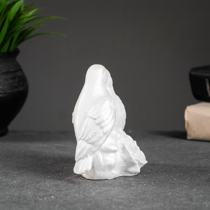 Фигурка гипс «Голуби», перламутровый, 12×12×7 см