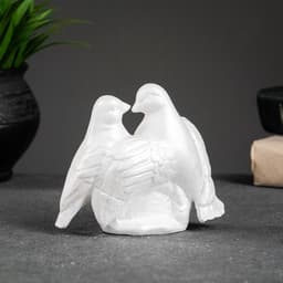 Фигурка гипс «Голуби», перламутровый, 12×12×7 см