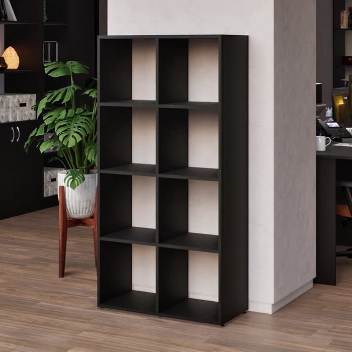 Стеллаж кубический «Клик Мебель. Куб - 8», 720×330×1412 мм, цвет чёрный матовый