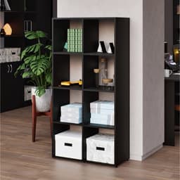 Стеллаж кубический «Клик Мебель. Куб - 8», 720×330×1412 мм, цвет чёрный матовый