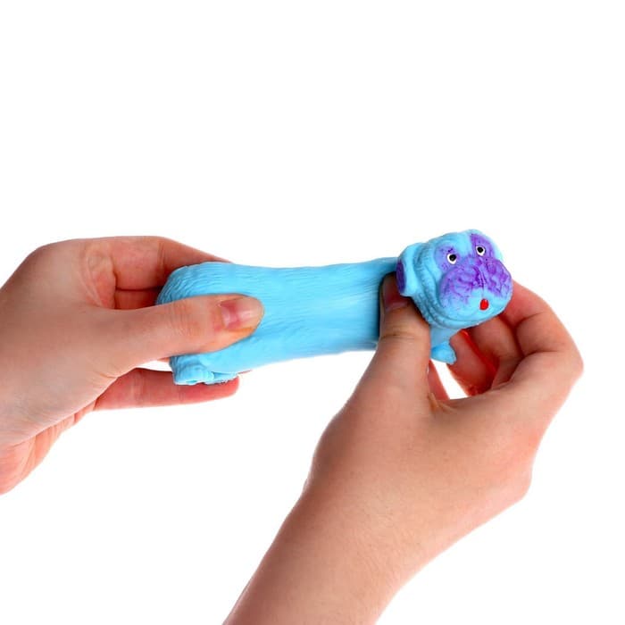 Мялка антистресс тянучка Funny toys «Собака», с песком, в шоубоксе, МИКС