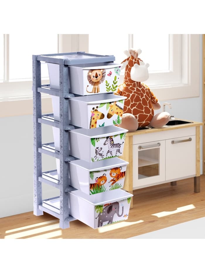 Комод пластиковый «Счастливое детство», 5 секций