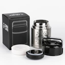 Термос для еды Мастер К «Приятного аппетита», 800 мл, нержавеющая сталь, серебристый, чёрный