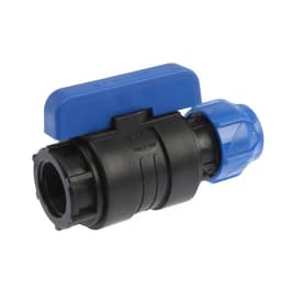 Кран шаровой ПНД Valfex, d=25 мм × 1", цанга/внутренняя резьба, разборный