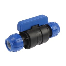 Кран шаровой ПНД Valfex, d=25×25 мм, цанга/цанга, разборный