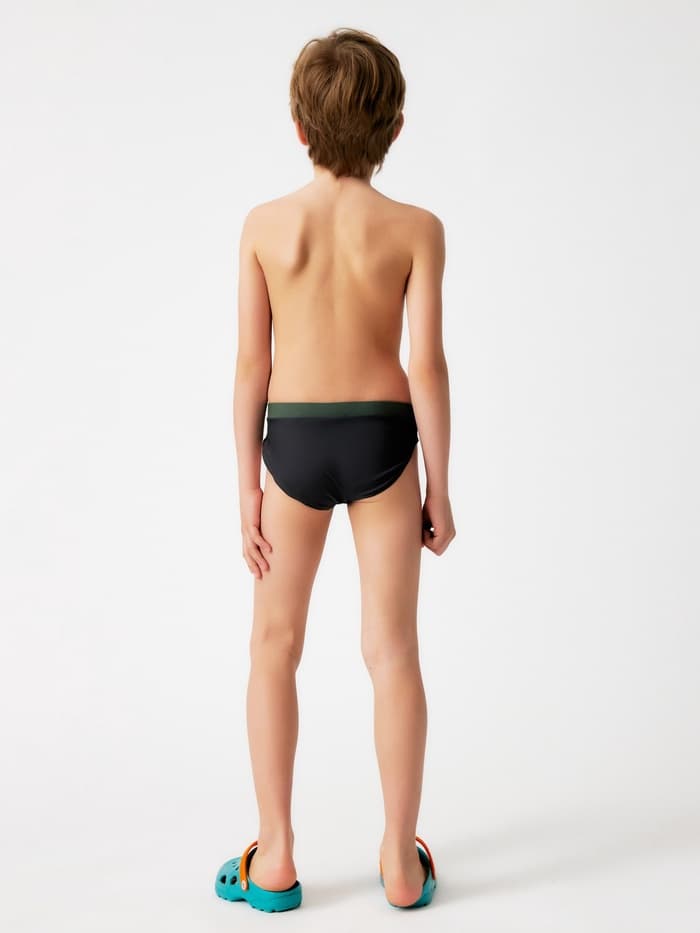 Плавки купальные для мальчика MINAKU, серые, цвет хаки, рост 110-116 см