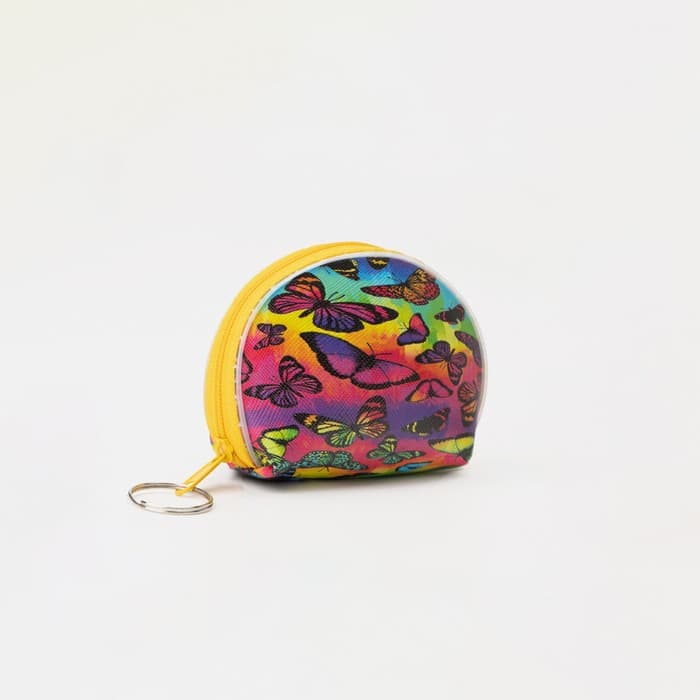 Кошелёк детский «Бабочки», монетница, на молнии, МИКС