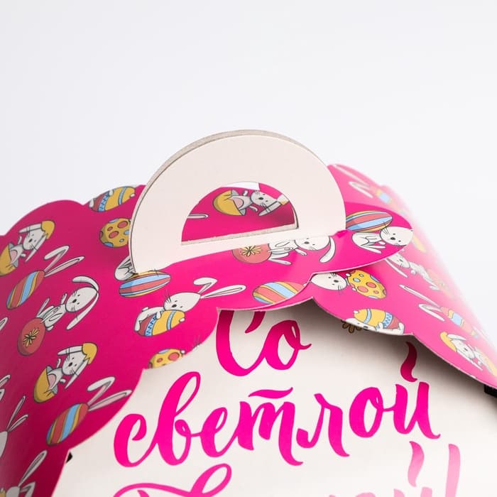 Коробка подарочная пасхальная «Крольчата», 17×17×26 см