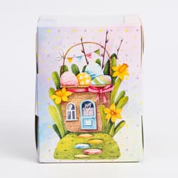 Коробка подарочная пасхальная с окном «Пасхальный домик», 12.5×9.5×9.5 см