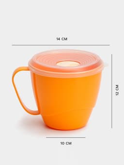 Кружка пластиковая с вакуумной крышкой, 720 мл, МИКС