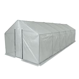 Теплица, 6.1×2.45×2.1 м, оцинкованный металл, профиль d=25 мм, чехол из армированной плёнки 120 мкм