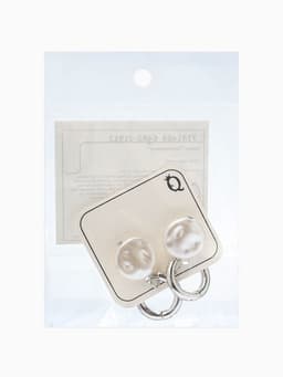 Серьги со съёмным элементом «Трансформер» жемчужный диск, цвет белый в серебре