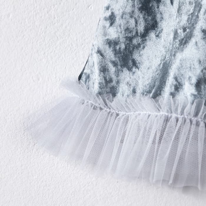 Платье нарядное для девочки KAFTAN «Куколка», серо-голубое, рост 86-92 см