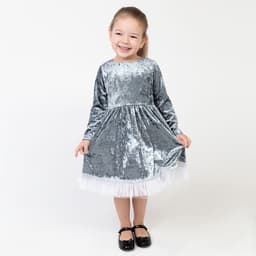 Платье нарядное для девочки KAFTAN «Куколка», серо-голубое, рост 86-92 см