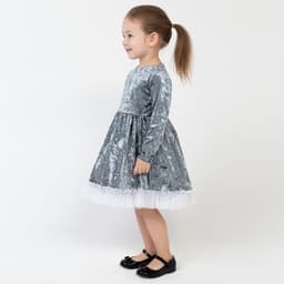 Платье нарядное для девочки KAFTAN «Куколка», серо-голубое, рост 86-92 см