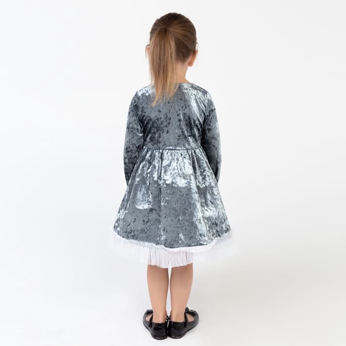 Платье нарядное для девочки KAFTAN «Куколка», серо-голубое, рост 86-92 см