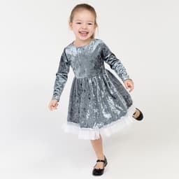 Платье нарядное для девочки KAFTAN «Куколка», серо-голубое, рост 86-92 см