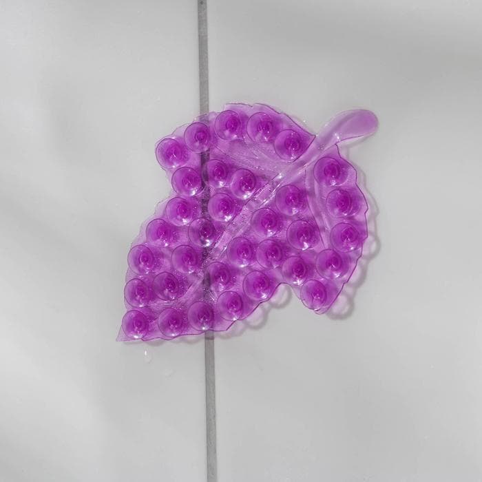 Коврик для ванной на присосках «Кленовый лист», 9×13.5 см, мини, МИКС