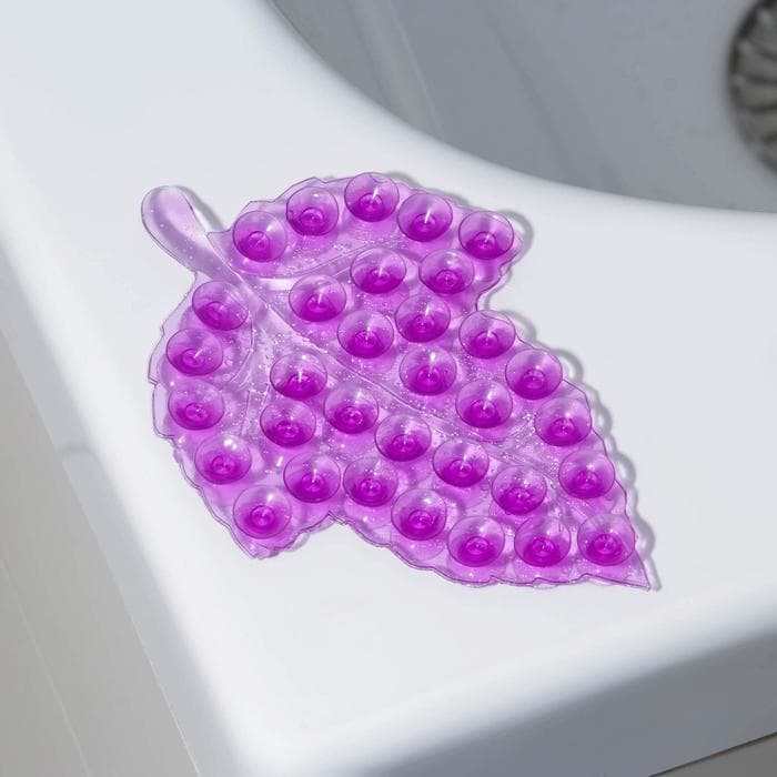 Коврик для ванной на присосках «Кленовый лист», 9×13.5 см, мини, МИКС