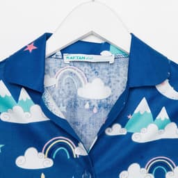 Пижама детская: рубашка, брюки KAFTAN «Луна», синяя, рост 98-104 см