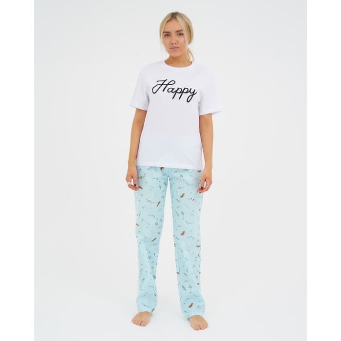 Брюки домашние женские KAFTAN Light, размер 40-42, голубые