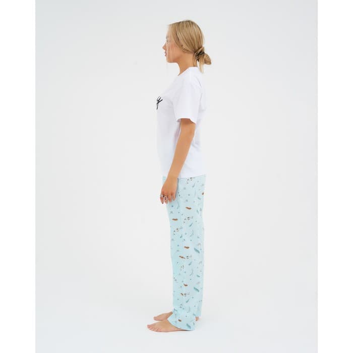 Брюки домашние женские KAFTAN Light, размер 40-42, голубые