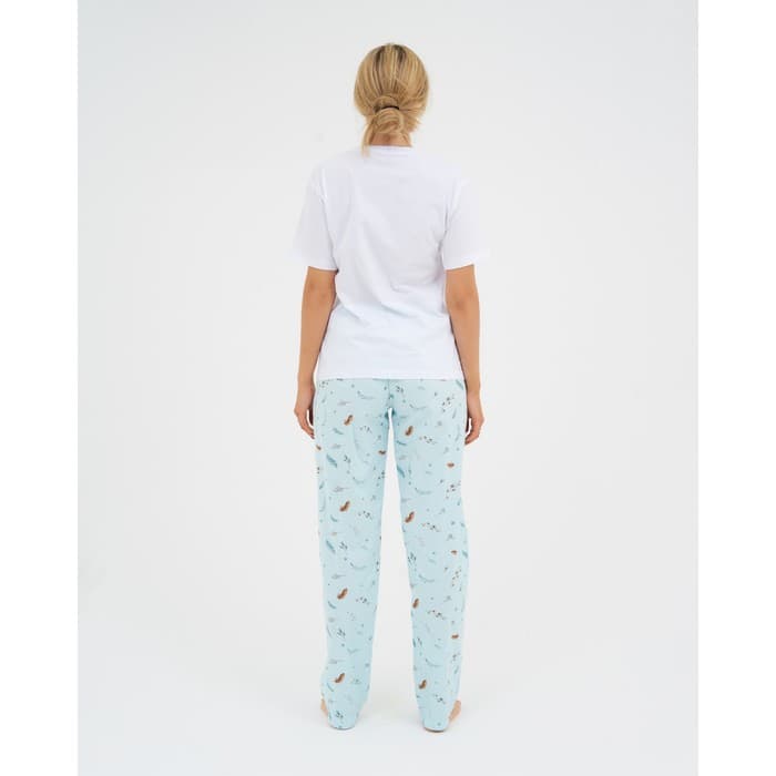 Брюки домашние женские KAFTAN Light, размер 40-42, голубые