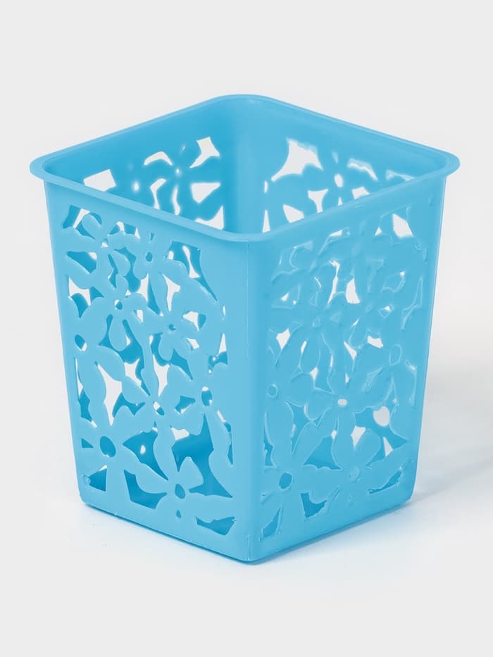 Корзина для хранения «Цветы», пластик, 9×9×10 см, МИКС