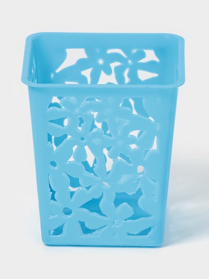 Корзина для хранения «Цветы», пластик, 9×9×10 см, МИКС