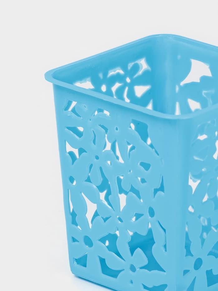 Корзина для хранения «Цветы», пластик, 9×9×10 см, МИКС