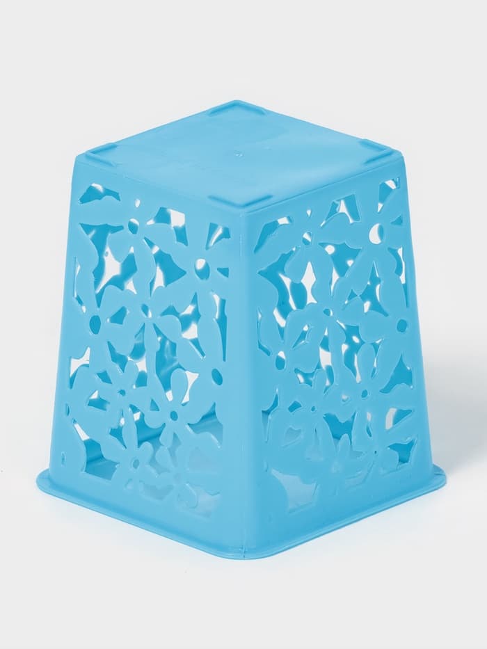 Корзина для хранения «Цветы», пластик, 9×9×10 см, МИКС