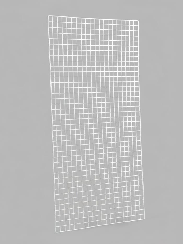 Сетка торговая 100×200 см, окантовка 6 мм, пруток - 4 мм, белая, (порошковое покрытие)